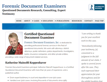 Tablet Screenshot of forensicdocumentexaminers.com